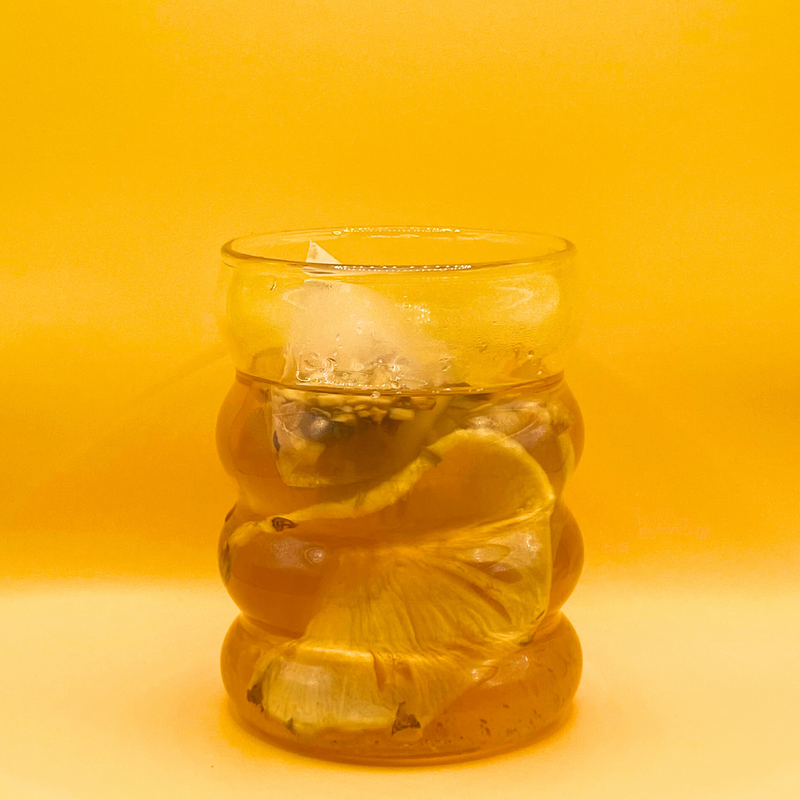 iced pineapple fruit tea